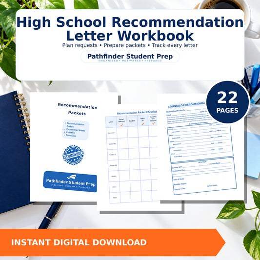 High School Recommendation Letter Workbook