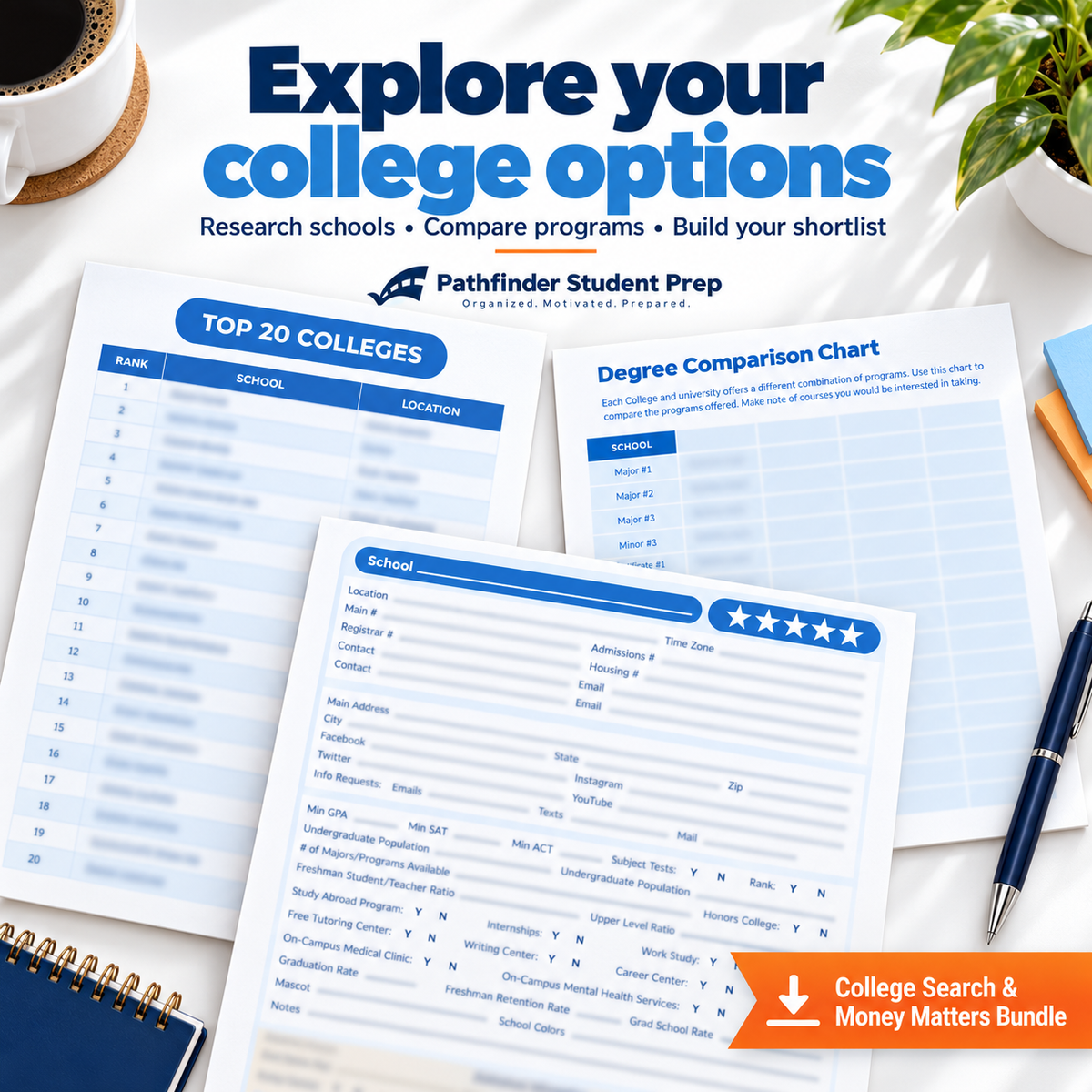 College Search & Money Matters Bundle