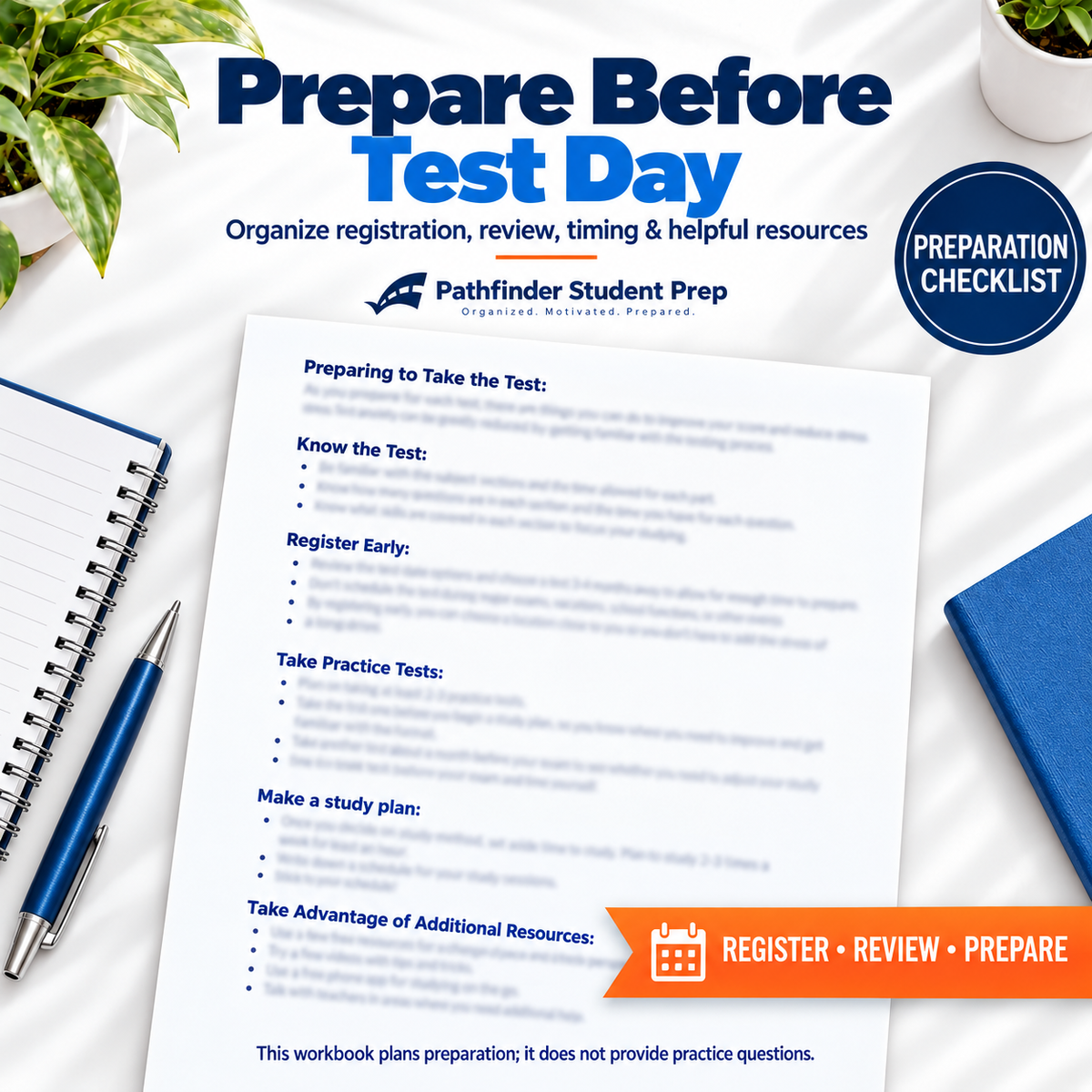 Test Prep Planning Workbook