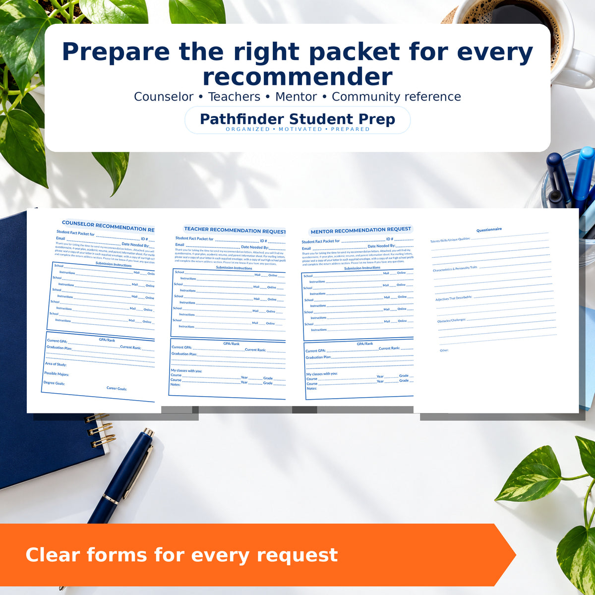 High School Recommendation Letter Workbook
