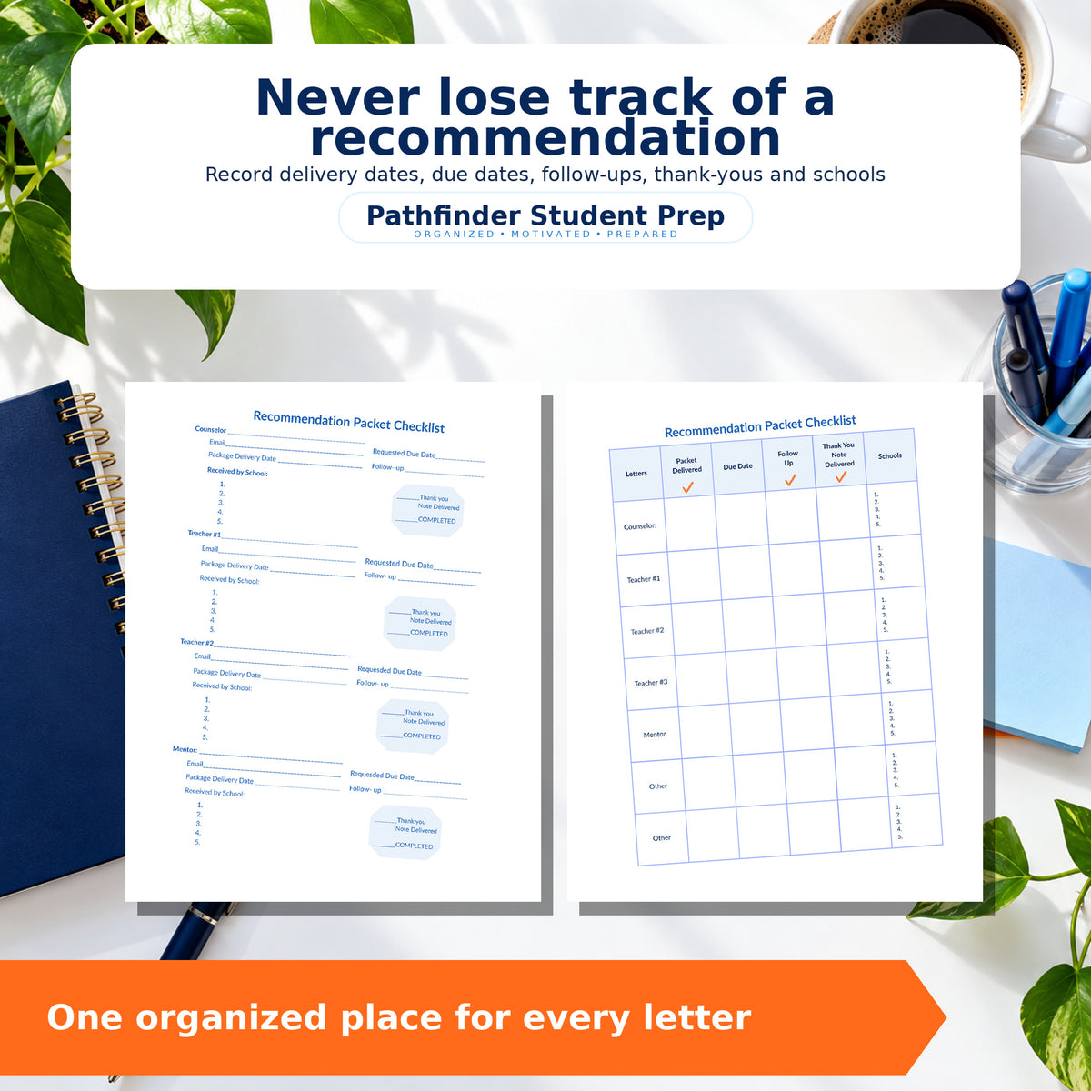 High School Recommendation Letter Workbook