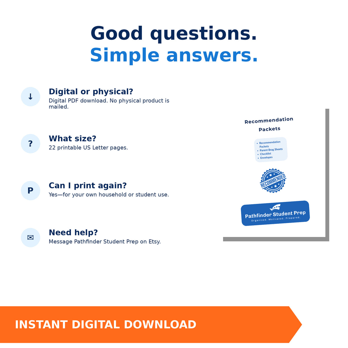 High School Recommendation Letter Workbook