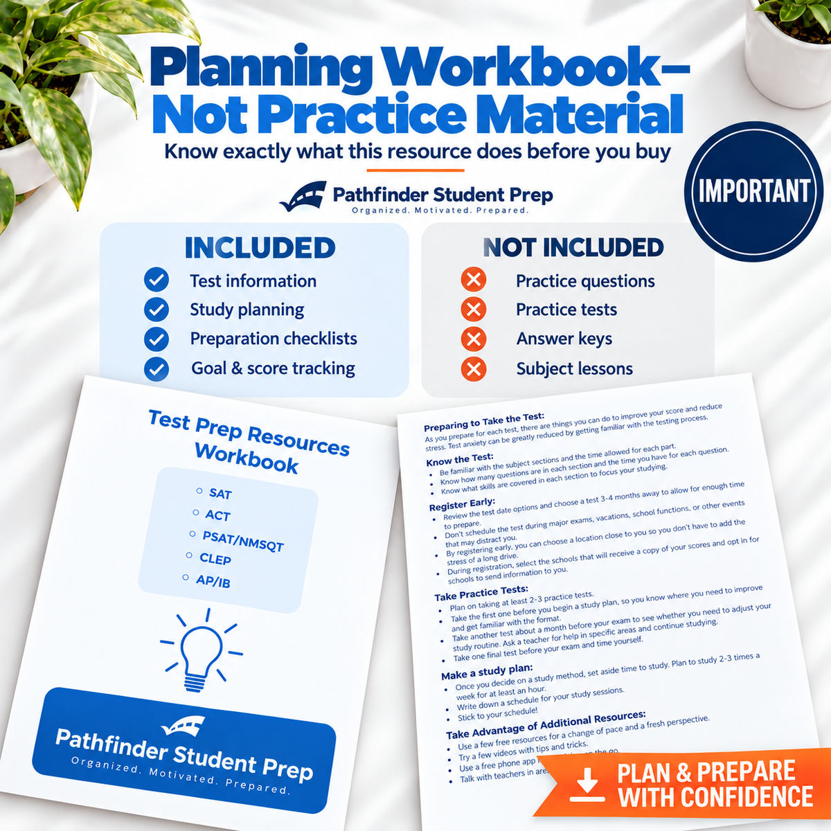 Test Prep Planning Workbook