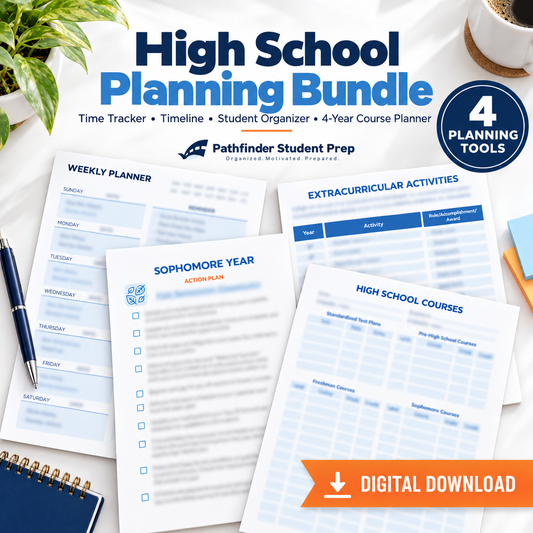High School Planning Bundle | College Prep Planner for 8th–12th Grade Students