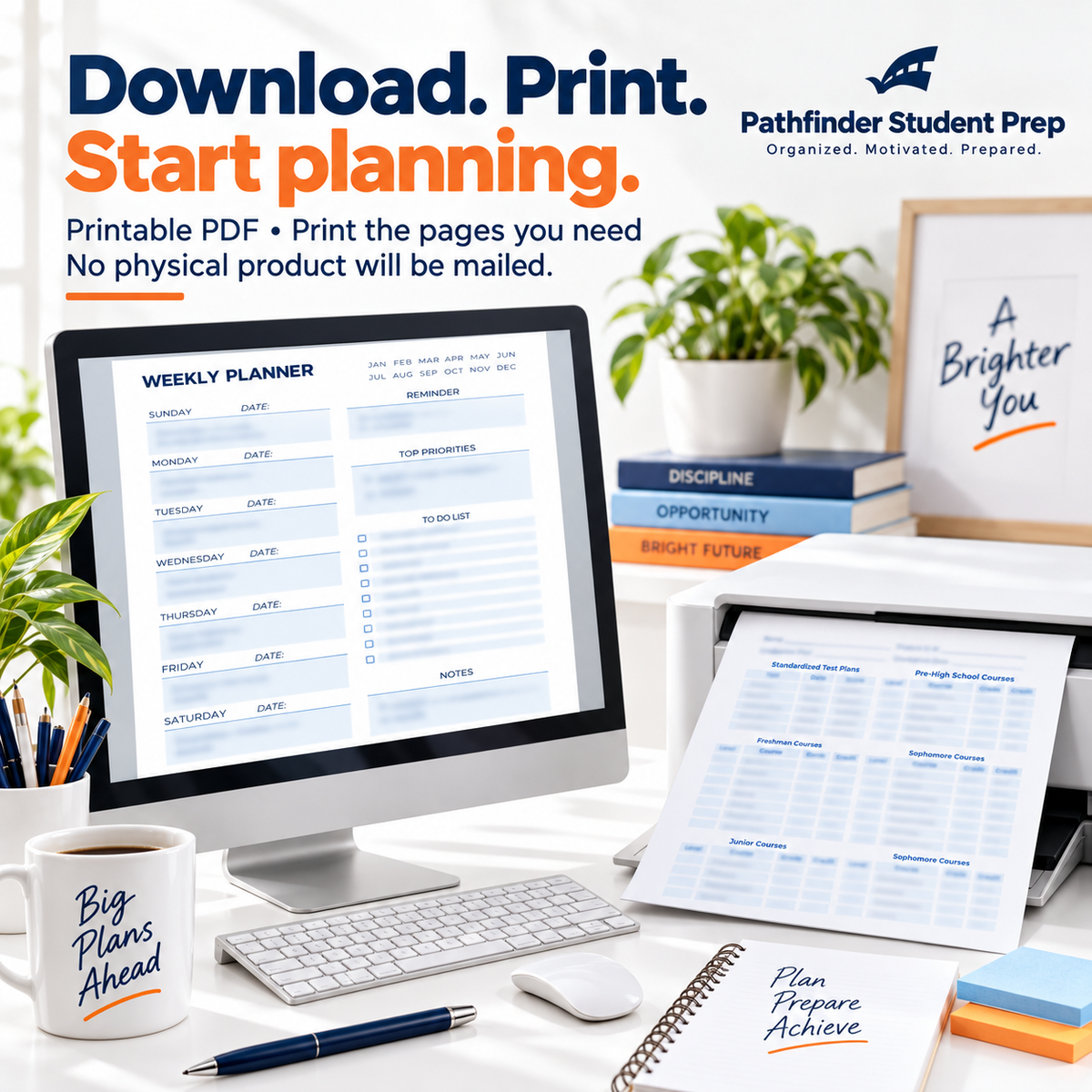 High School Planning Bundle | College Prep Planner for 8th–12th Grade Students