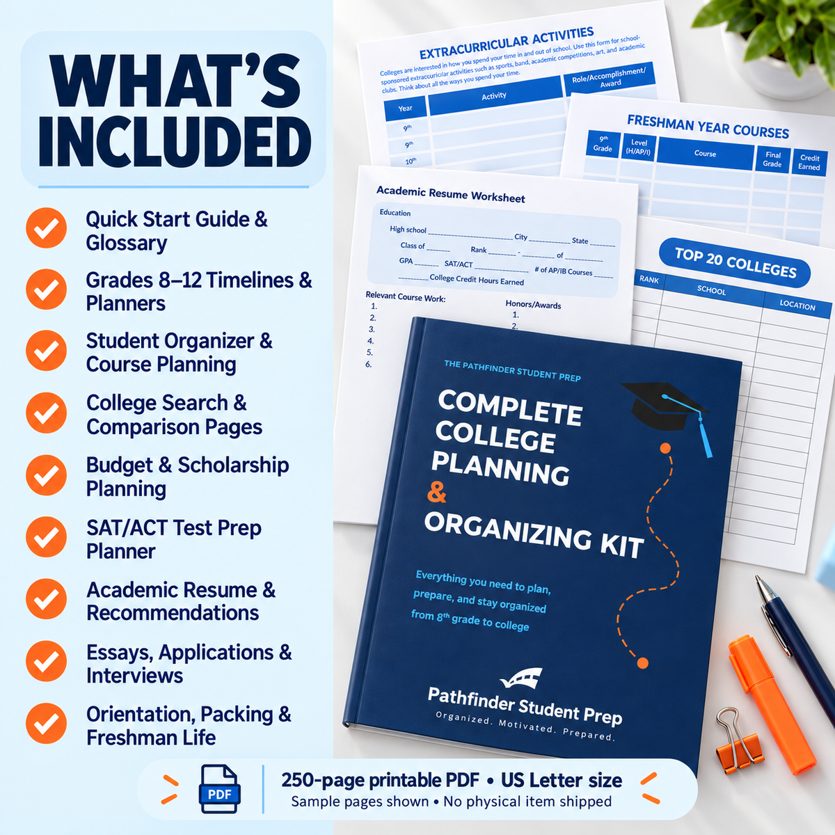 Complete College Planning & Organizing Kit